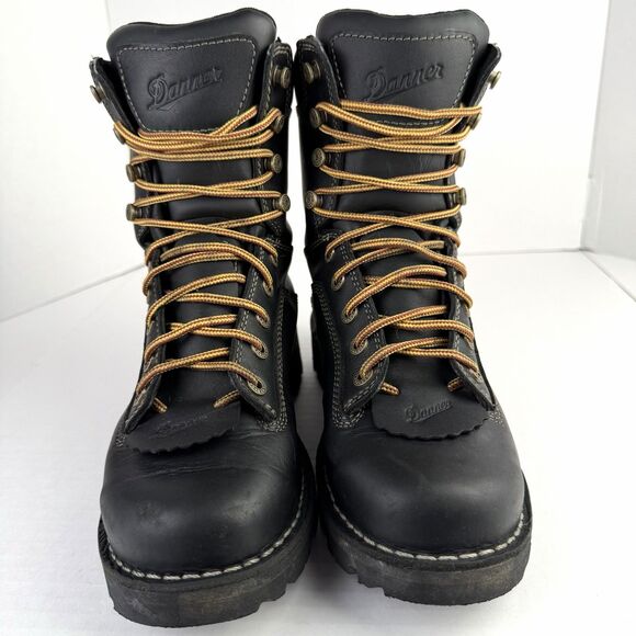 Danner Quarry Mens 7 Soft Toe Waterproof 17309 Black Leather Lace Up USA Made main image 5